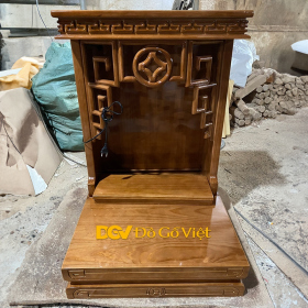 Bàn Thờ Ông Địa Gỗ Thông Màu Nâu Bền Đẹp Giá Tốt