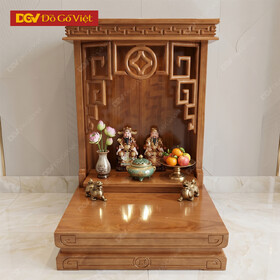 Bàn Thờ Ông Địa Gỗ Thông Màu Nâu Bền Đẹp Giá Tốt