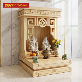 Bàn Thờ Ông Địa Gỗ Thông Màu Tự Nhiên Đẹp Bền Rẻ