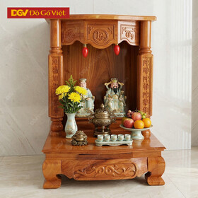 Bàn Thờ Ông Địa Thần Tài Nhỏ Gỗ Gõ Đỏ Tự Nhiên Giá Rẻ