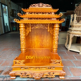 Bàn Thờ Thần Tài Chạm Rồng Gỗ Hương Đá Tự Nhiên Đẹp