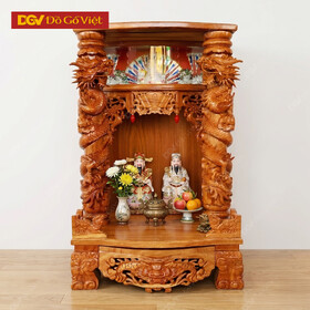 Bàn Thờ Thần Tài Cỡ Lớn 7 Tấc Cột 14 Đục Rồng Nổi Đẹp -...