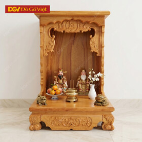 Bàn Thờ Thần Tài Gỗ Gõ Đỏ Chạm Chữ Lộc Đẹp Giá Rẻ