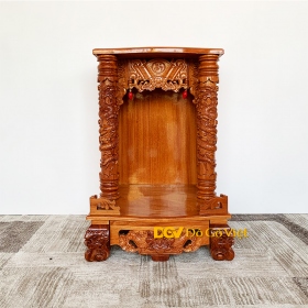 Bàn Thờ Thần Tài Gỗ Gõ Đỏ Chạm Rồng Đẹp Giá Rẻ