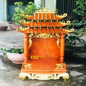 Bàn Thờ Thần Tài Mái Chùa Gỗ Hương Đá Chạm Vàng Đẹp Giá Tốt