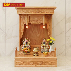 Bàn Thờ Thần Tài Ông Địa Nhỏ Gỗ Gõ Đỏ 100% Đẹp Giá Rẻ