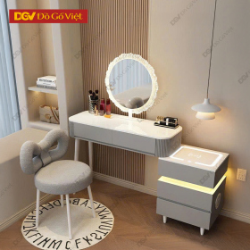 Bàn Trang Điểm Cao Cấp Nhập Khẩu Gương Viền Led Tối Giản