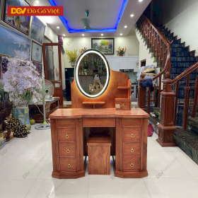 Bàn Trang Điểm Đẹp Mẫu 100cm Gương Led Hình Oval Hiện Đại