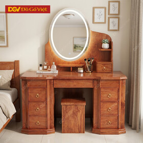 Bàn Trang Điểm Đẹp Mẫu 100cm Gương Led Hình Oval Hiện Đại