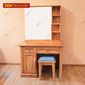 Bàn Trang Điểm Gỗ Gõ Đỏ 80cm Thiết Kế Tối Giản Sang Trọng