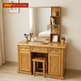 Bàn Trang Điểm Gỗ Gõ Đỏ Mẫu Gương ZICZAC Đẹp Hiện Đại