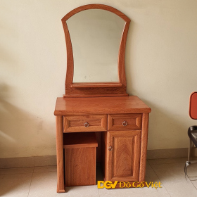 Bàn Trang Điểm Gỗ Hương Đá 1 Thùng Kính Cong Đẹp Giá Rẻ