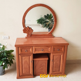 Bàn Trang Điểm Hương Đá 2 Thùng Kính Tròn Vỏ Sò Đẹp Giá Rẻ