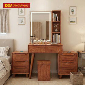 Bàn Trang Điểm Gỗ Hương Đá Đa Năng Gương Vuông Sang Trọng