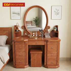 Bàn Trang Điểm Gỗ Hương Đá Oval Thiên Nga Đẹp Giá Rẻ
