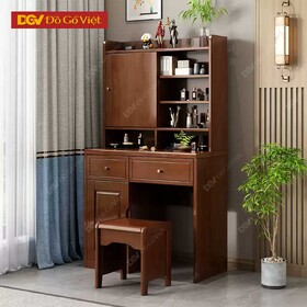 Bàn Trang Điểm Gỗ Sồi Hiện Đại Nhiều Tầng Kệ Tiện Ích