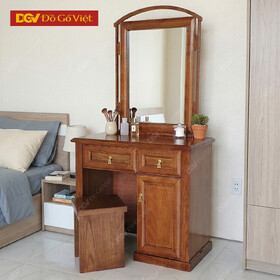 Bàn Trang Điểm Gỗ Sồi Nga Kính Vuông Đẹp Giá Rẻ