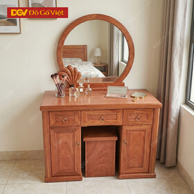 Bàn Trang Điểm Hương Đá 2 Thùng Kính Tròn Vỏ Sò Đẹp Giá Rẻ