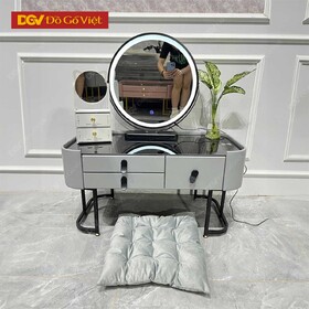 Bàn Trang Điểm Thông Minh Gương Tròn Viền  Đèn LED