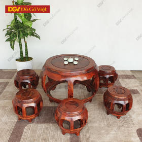 Bàn Uống Trà Thúng Gỗ Cẩm Lai Cao Cấp Giá Ưu Đãi