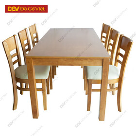 Bộ Bàn Ăn Gia Đình Gỗ Cao Su 1m6 6 Ghế Đẹp Giá Rẻ