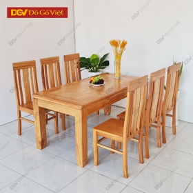 Bộ Bàn Ăn Hiện Đại Gỗ Gõ Đỏ 1m6 6 Ghế Đẹp Mới Nhất 2025