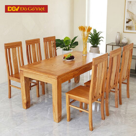 Bộ Bàn Ăn Hiện Đại Gỗ Gõ Đỏ 1m6 6 Ghế Đẹp Mới Nhất 2026