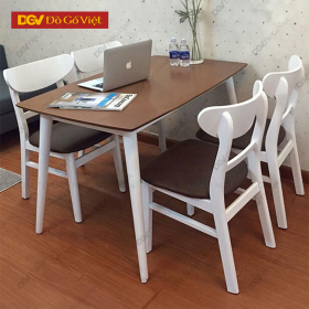 Bộ Bàn Ăn Hiện Đại Mini Màu Trắng Nâu Trẻ Trung Đẹp Giá Rẻ