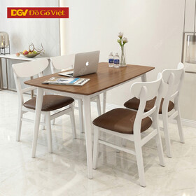 Bộ Bàn Ăn Hiện Đại Mini Màu Trắng Nâu Trẻ Trung Đẹp Giá Rẻ
