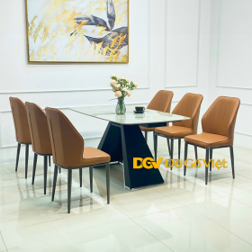 Bộ Bàn Ăn Mặt Đá Nhập Khẩu Chân Chữ A Hiện Đại Đẹp Giá Rẻ