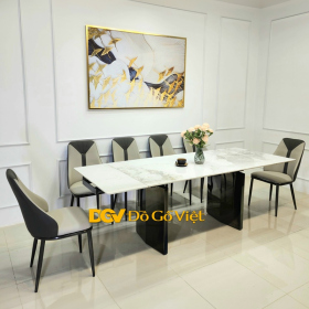 Bộ Bàn Ăn Thông Minh Mặt Đá Hiện Đại Mẫu Mới Đẹp Giá Rẻ