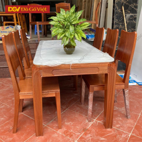 Bộ Bàn Ghế Ăn Gia Đình Gỗ Xoan Gia Lai 1m6 6 Ghế Đẹp Giá Tốt
