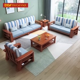 Bộ Bàn Ghế Đối Phòng Khách Gỗ Căm Xe 5 Món Hiện Đại