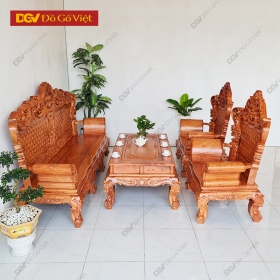 Bộ Bàn Ghế Gỗ Hương Đá Kiểu Hoàng Gia Chân 12 Đẹp Giá Rẻ