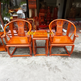 Bộ Bàn Ghế Minh Đế 3 Món Gỗ Hương Đá Đẹp Chất Lượng Giá Tốt
