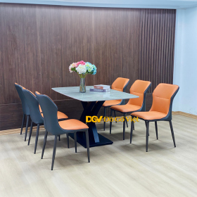 Bộ Bàn Ghế Phòng Ăn Hiện Đại Cao Cấp Mặt Đá Nhập Khẩu