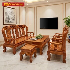 Bộ Bàn Ghế Salon Hương Đá Dáng Bề Thế Chạm Khắc Nghệ Thuật