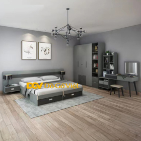 Bộ Nội Thất Phòng Ngủ Hiện Đại Màu Xám Mới Nhất 2025