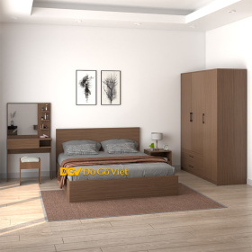 Bộ Nội Thất Phòng Ngủ MDF Giá Rẻ Phong Cách Trẻ Trung