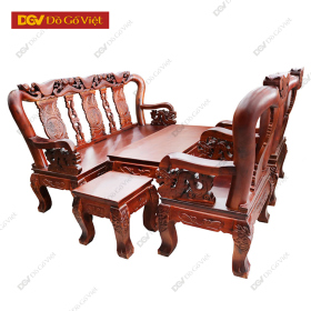 Bộ Salon Gỗ Xoan Đào Chạm Đào Tay Rồng 10 - 6 Món