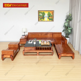 Bộ Sofa Đùi Gà Góc L Gỗ Hương Vàng Hiện Đại Giá Tốt