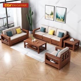 Bộ Sofa Gỗ Căm Xe Tự Nhiên Màu Nâu Hiện Đại Đẹp Bền Giá Rẻ