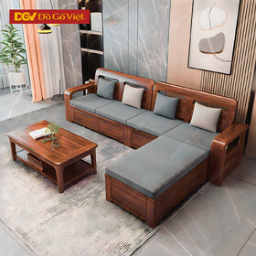 Bộ Sofa Góc Gỗ Gõ Đỏ Pachy Tay Cong Bo Góc Mới Đẹp 2025