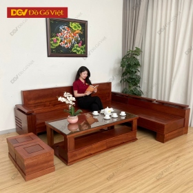 Bộ Sofa Góc Gỗ Xoan Đào Hiện Đại Đẹp Giá Rẻ