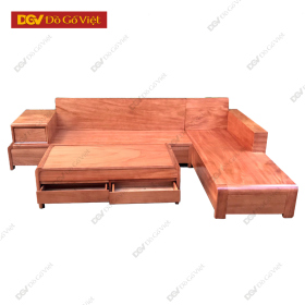 Bộ Sofa Góc L Bên Phải Thiết Kế Bo Cong Mềm Mại Đẹp Mới