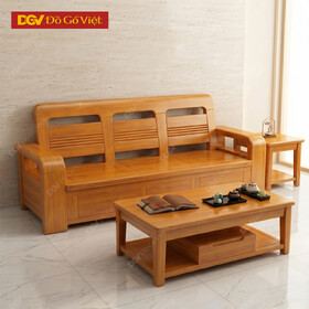 Bộ Sofa Góc L Phòng Khách Gỗ Lim Tựa Thoáng Khí Họa Tiết Sọc