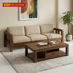 Bộ Sofa Nhỏ Phòng Khách Gỗ Sồi Mỹ Hiện Đại Thanh Lịch Mới