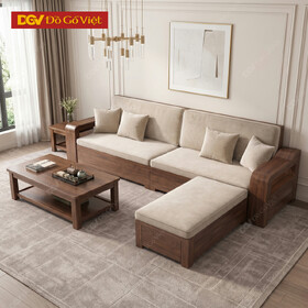 Bộ Sofa Phòng Khách Gỗ Óc Chó Tay Hộp Dày Kiểu Dáng Bề Thế