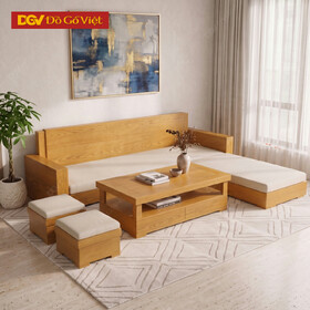 Bộ Sofa Phòng Khách Gỗ Sồi Mỹ Hiện Đại Tinh Tế Cho Gia Đình