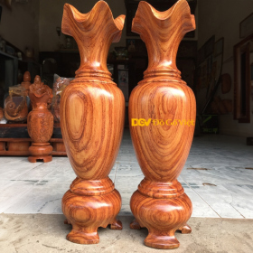 Cặp Lục Bình Gỗ Nguyên Chất 100% Cầu Tài Lộc Cho Gia Chủ